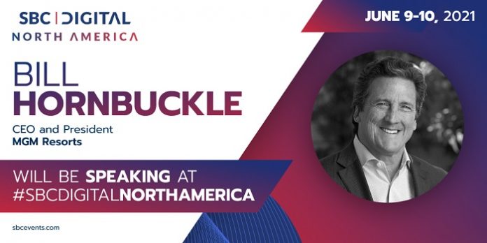 MGM Resorts International CEO & President Bill Hornbuckle, has joined the speaker line-up for the Leaders in iGaming track at June’s SBC Digital North America.