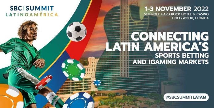 The vast growth potential of Latin America’s sports betting and igaming markets will be in the spotlight when the SBC Summit Latinoamérica 2022 conference and tradeshow is staged at the Seminole Hard Rock Hotel & Casino in Hollywood, Florida on 1-3 November.