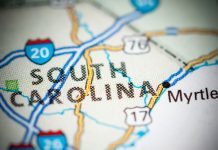 Scientific Games adds another layer to South Carolina lottery deal South Carolina, USA on a map.