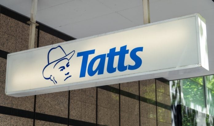 Tatts lottery brand signage, run by The Lottery Corporation