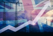 Gambling Commission feeling financial brunt of National Lottery regulation Union Flag with a rising arrow next to it, symbolising rising costs at UK Gambling Commission associated with National Lottery regulation