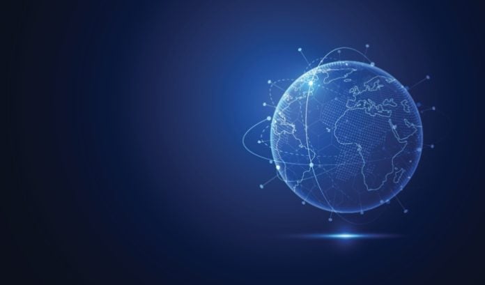 Digital globe, symbolic of online activity