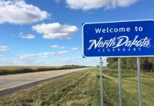 North Dakota Lottery enhances retail and online platforms Welcome to North Dakota sign