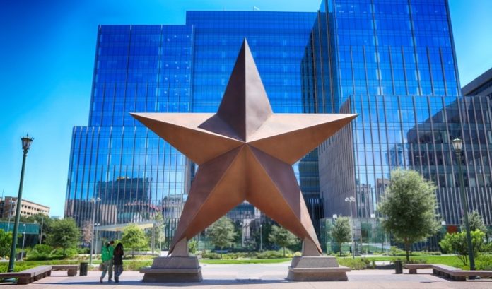 Statue of the Lone Star of Texas in Austin, Texas