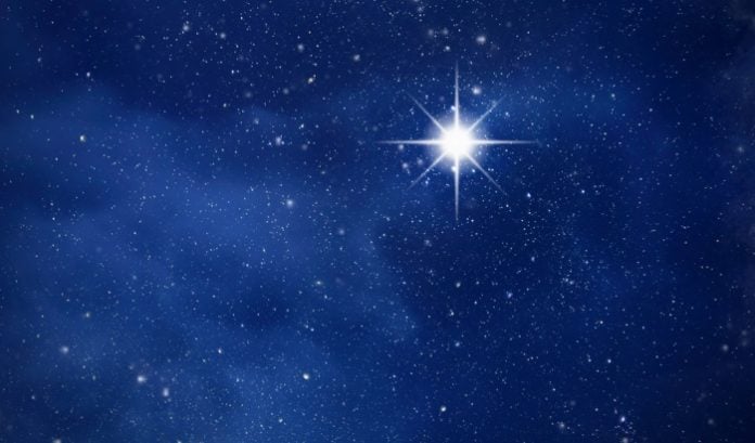 North Star in the sky, symbolising Brightstar Lottery