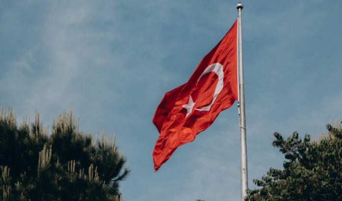Turkey-flag Flag of Turkey on a flagpole