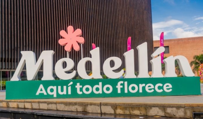 Medellín Sign of Medellín, Colombia
