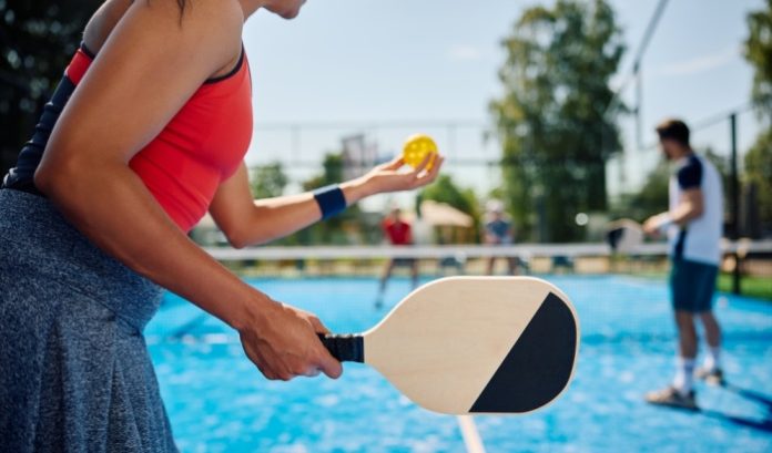 Blank-700-x-411 Pickleball court, representing the new partnership between Powerball and the Professional Pickleball Association