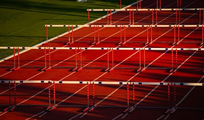 Running-hurdles Running hurdles, symbolising the slowdown in FDJ United's Q1 revenue