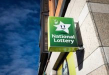 Irish lottery claims €289m in losses from bookmaker lotto draw betting Irish National Lottery shop sign