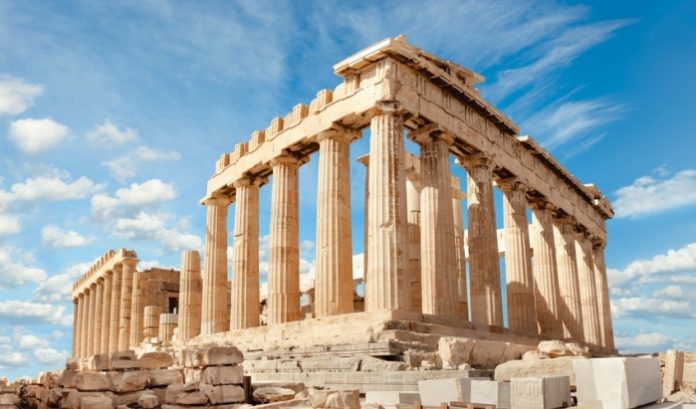 The Acropolis in Athens, Greece, where Bally's Intralot has penned a new deal