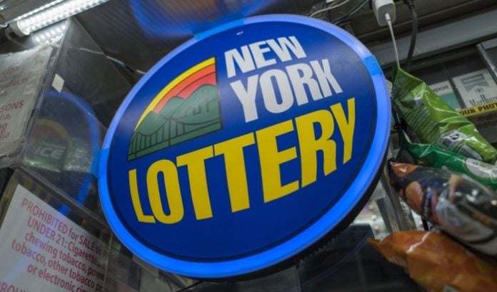 New-York-Lottery A New York Lottery sign