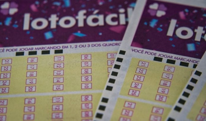 Brazilian lottery tickets at a Caixa branch in Recife